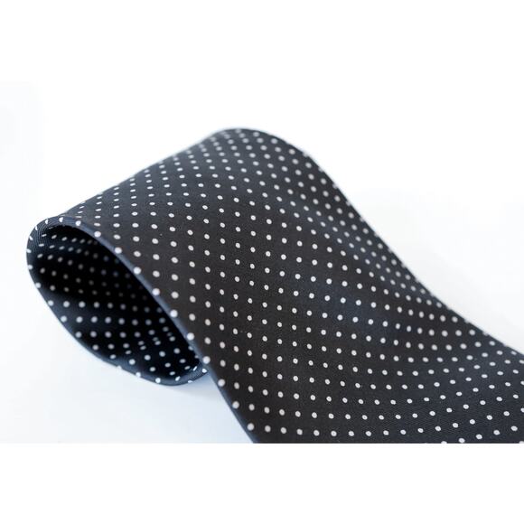 VTG Dunhill England Silk Polka Dot Tie Retro Preppy Business Grandpa Annie Hall - Picture 6 of 13